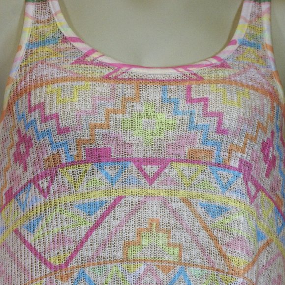 Maurices Crocheted Racerbank Azteck Print Tank - Picture 2 of 9